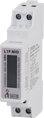 Produktbild von Wechselstromzähler Stromzähler 45A für Hutschiene LCD 1-Phasen MID 2021 Zähler