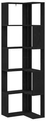 Produktbild von vidaXL Bücherregal Schwarz Eichen-Optik 50 x 50 x 179 cm