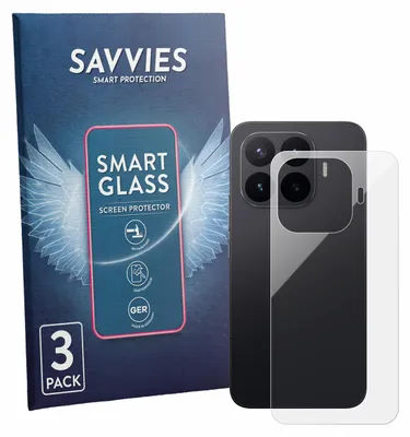Produktbild von 3x Savvies Schutzglas Folie für Xiaomi 17T Pro (Rückseite) 9H Panzer Schutzfolie Glas Displayschutz klar transparent