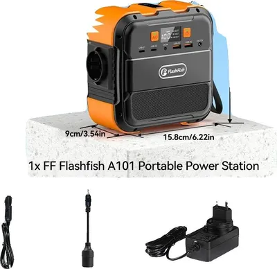Produktbild von Tragbare Powerstation, 26400mAh Batterie, mehrere Ladeausgänge, 230V EU