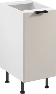 Produktbild von Küchenunternterschrank 40 cm Küchenmöbel ohne Arbeitsplatte, Sorento D40 Weiß/Beige