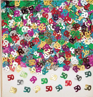 Konfetti 50, Folie, 14 g, Streudekoration, Tischdekoration