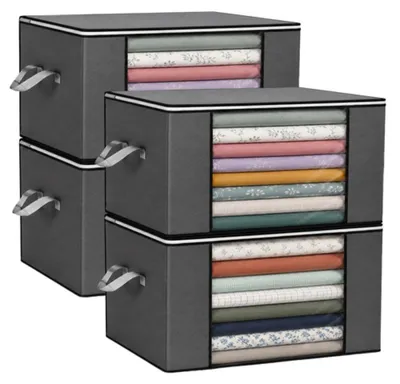 Image de Lot de 4 rangements pour la literie et les vêtements