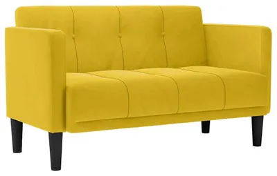 Produktbild von vidaXL Zweisitzer-Sofa Gelb 111 cm Samt