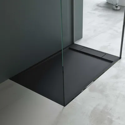 Produktbild von Mai & Mai Duschwanne Duschtasse aus Mineralguss BxTxH: 90x140x4cm Mineralgusswanne Anthrazit Matt inkl. Ablaufgarnitur02 Geoma04