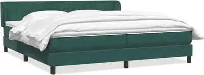 Produktbild von Boxspringbett mit Matratzen Dunkelgrün 180x220 cm Samt