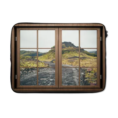Produktbild von MuchoWow® Laptop Hülle 14 ZollAussicht - Berg - Steine Laptoptasche - Laptoptasche - Stoßsicher - Schutzhaube