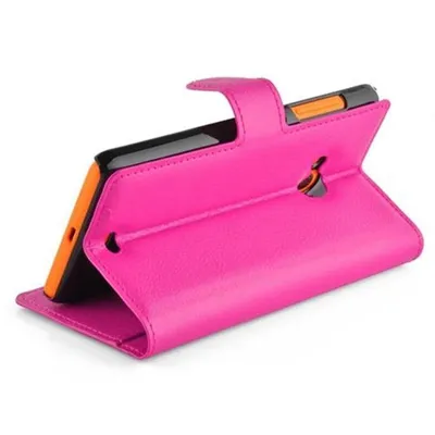 Obrázek produktu pro Cadorabo pouzdro pro Nokia Lumia 535 Protective Case in Pink Kryt na mobilní telefon s magnetickým zavíráním