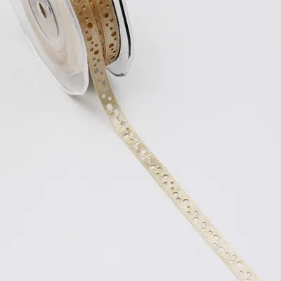 Produktbild von Satinlochband - ocker - 9 mm - 20 m - 54009 55