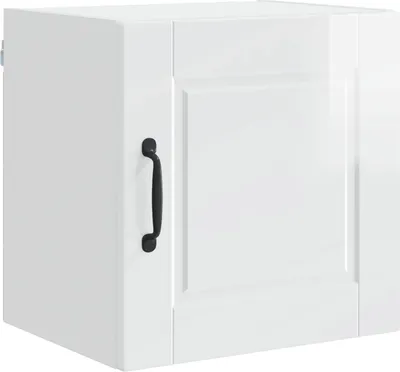 Produktbild von vidaXL Geschirrspülerfront mit Regal Hochglanz Weiß 40 x 31 x 40 cm
