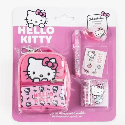 Obrázek produktu pro Sada mini batůžků Hello Kitty s kancelářskými potřebami