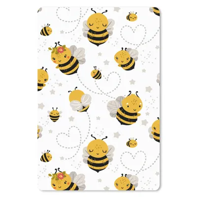 Produktbild von MuchoWow® Mauspad Mousepad Muster - Bienen - Herzen 18x27 cm - Mousepads - Maus Mat - Pad - Mausunterlage