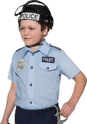 Produktbild von O5209H-116 blau Kinder Polizei Hemd Gr.116