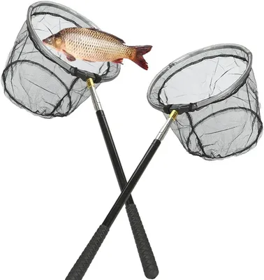 Immagine prodotto di Rete telescopica per la cattura di pesci - Manico estendibile - Fino a 151,5 cm - Colore nero