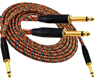 Produktbild von Red's Musikinstrumentenkabel - 6,3-mm-Klinkenstecker / 6,3-mm-Klinkenstecker - FOP-ummanteltes Kabel - GCF1150RA - 5 m