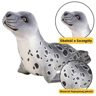 Obrázok produktu pre Plyšový plyšový maskot Tuleň Grey 37 cm
