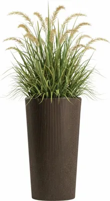 Immagine prodotto di HowHomely | Vaso per piante - Vaso da fiori - marrone - 47x25 cm - Coprivaso - scanalato - Fioriera
