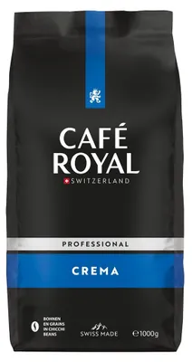 Produktbild von Café Royal Crema, 1 kg, Cappuccino, Espresso, Latte Macchiato, Ristretto, 100% Arabica, 1 Stück(e), Tasche