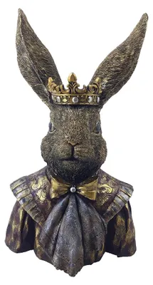 Obrázek produktu pro Clayre & Eef figurka králíka 40 cm polyresin zlaté barvy
