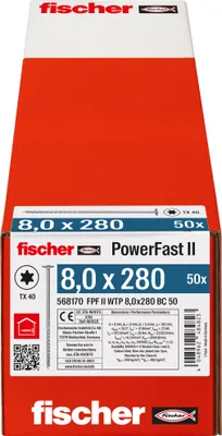 Produktbild von Fischer 568170, Schraube, Verzinkter Stahl, Holz, Zink, Teilgewinde, Flanschkopf