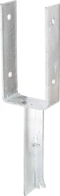 Produktbild von Alberts 215293 U-Pfostenträger | mit Betonanker aus T-Eisen | feuerverzinkt | lichte Breite 101 mm | Länge Betonanker 200 mm | 3er Set