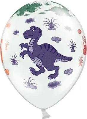 Obrázek produktu pro Balónky 14" Pastelově bílí dinosauři 1 ks.