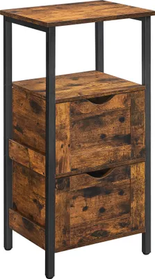 Produktbild von VASAGLE Beistelltisch, Badezimmerschrank, 2 Schubladen, offenes Fach