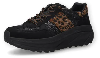 Produktbild von Dockers by Gerli Damen Sneaker Low Animal Black Brown, Schuhgröße:37 EU