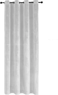 Produktbild von Verdunkelungsvorhang Samt weich 140x175 cm Weiß Ösen Vorhang blickdicht abdunkelnd Gardine Ösenaufhängung