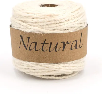 Produktbild von Jutegarn Natur 2mm 50 Meter, Farbe:weiß