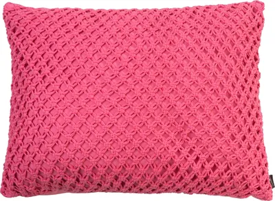 Produktbild von Kissen - 50 x 40 cm - Pink - Baumwolle - Flechtoptik - mit Reißverschluss