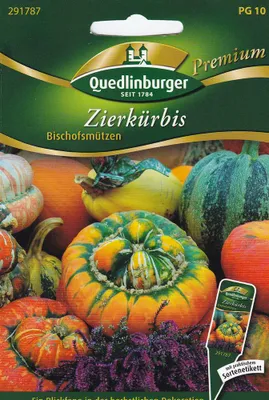 Produktbild von Quedlinburger Saatgut - Zierkürbis Bischofsmützen - Samen - 291787