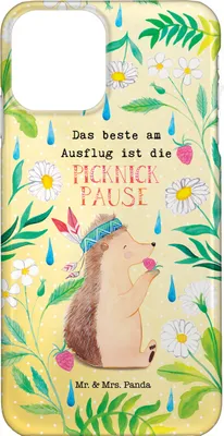 Produktbild von Mr. & Mrs. Panda Iphone 11 Handyhülle Igel Picknick - Weiß - Geschenk, Handy Case, Schutzhülle, Cover, Hülle, Waldtiere