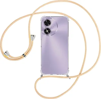 Produktbild von Handykette Backcover-Schutzhülle mit Band (Metall silberfarben) für Honor Play 50 5G / Play 50m 5G - Goldkordel