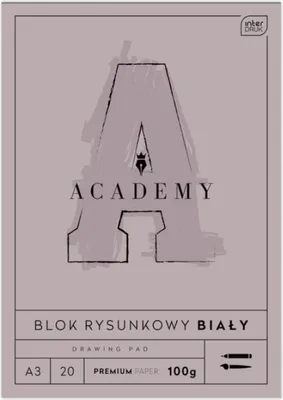Zdjęcie produktu dla Podkład kreślarski Interdruk A3 20 100G Academy