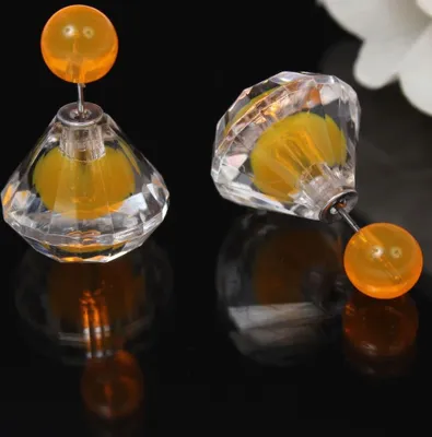 Produktbild von Schöne Doppelseitige Ohrringe in Orange