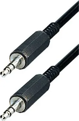 Produktbild von Transmedia Verbindungskabel; Klinkenstecker 3,5 mm stereo -  Klinkenstecker 3,5 mm stereo, 5,0 m, A 51-5
