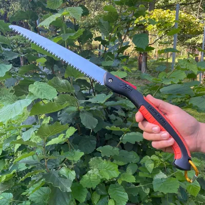 Produktbild von Zusammenklappbare Baumsäge ZACT FS 2400 - professionelle japanische Kohlenstoffstahl-Baumsäge für Sträucher, Äste und Stämme - 24 cm Sägeblatt Gartenhandsäge