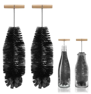 Flaschnbürste 32 cm, kompatibel mit SodaStream-Flaschen, schwarz