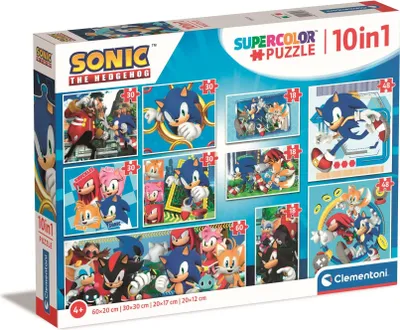 Image de Puzzle CLE 10 en 1 SuperKolor Sonic 80508