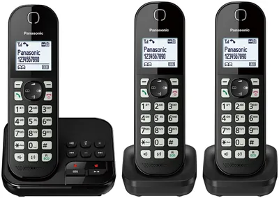 Produktbild von Panasonic KX-TGC 463GB, DECT-Telefon, Kabelgebundenes Mobilteil, Freisprecheinrichtung, 120 Eintragungen, Anrufer-Identifikation, Schwarz