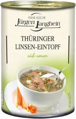 Produktbild von Jürgen Langbein Thüringer Linsen-Eintopf, 400g