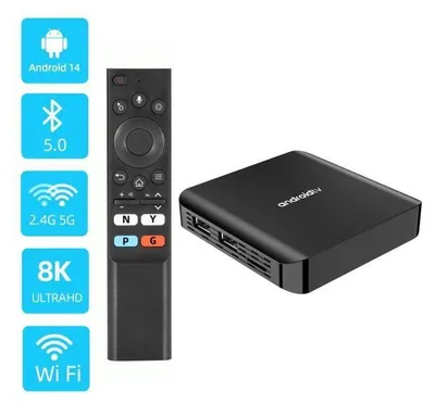 Produktbild von Android-TV-Box – M96 – Ultra HD 4K – WLAN 2,4 GHz/5 GHz – 1 GB RAM, 8 GB ROM