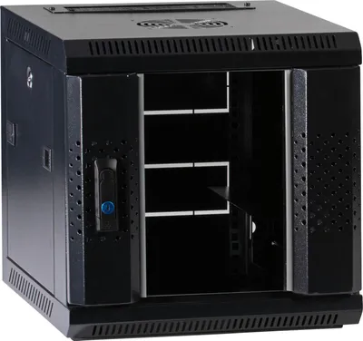 Produktbild von ProfiPatch Netzwerkschrank Serverschrank Wandgehäuse 10 Zoll 6HE montiert Premium Tiefe 300mm schwarz
