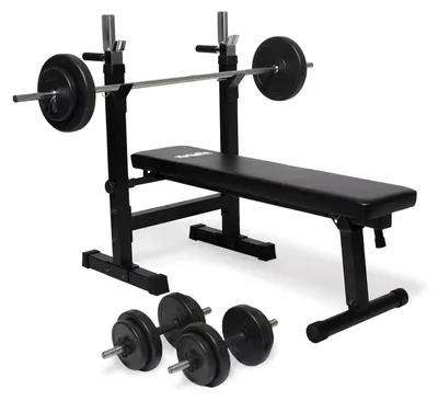 Produktbild von VirtuFit Verstellbare Hantelbank Kompakt - inkl. 30,5 kg Hantelset