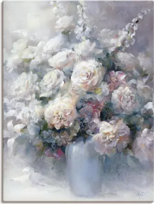 Produktbild von ARTland Leinwandbild Weißer Strauß Größe: 30x40 cm
