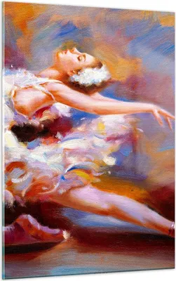 Produktbild von Bilder auf glas - Einteilig - Balletttänzer tanzen - 50x70cm - Glasbilder - Wandbilder - Bilder - zum Aufhängen bereit - Wanddekoration aus Glas - Glas Bilder - Wandbild auf Glas - GPA50x70-3463