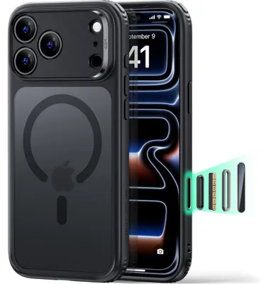 Obrázek produktu pro Pouzdro na telefon iPhone 18 Pro Max / 17 Pro Max, značky ESR, model Classic Hybrid s technologií MagSafe, barva: černá/kouřová