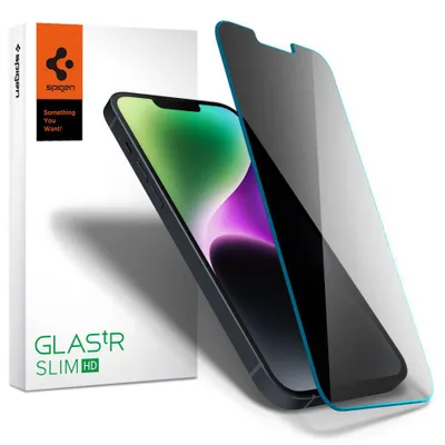 Obrázek produktu pro Ochranné tvrzené sklo Spigen pro iPhone 13 / 13 Pro / 14 s ochranou soukromí, Glas.tR Slim