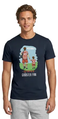 Produktbild von Spreadshirt Fußball Vater Sohn Ich Bin Dein Größter Fan Männer T-Shirt, XL, Navy